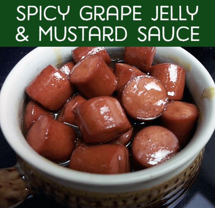 Easy grape jelly and mustard sauce recipe