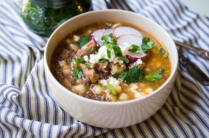 Easy pork posole recipe with enchilada sauce