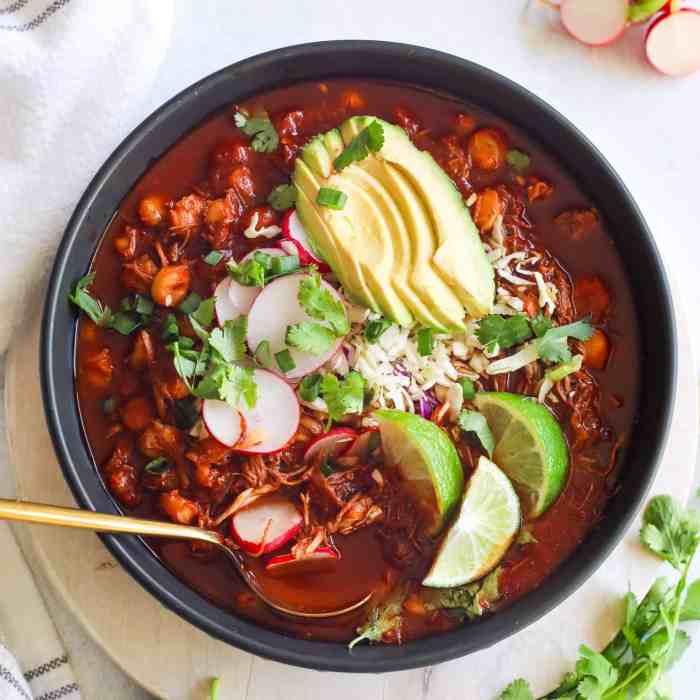 Easy chicken posole recipe with enchilada sauce