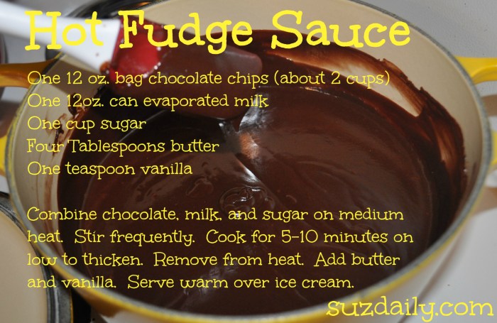 Fudge sauce hot simple recipe suz daily suzdaily