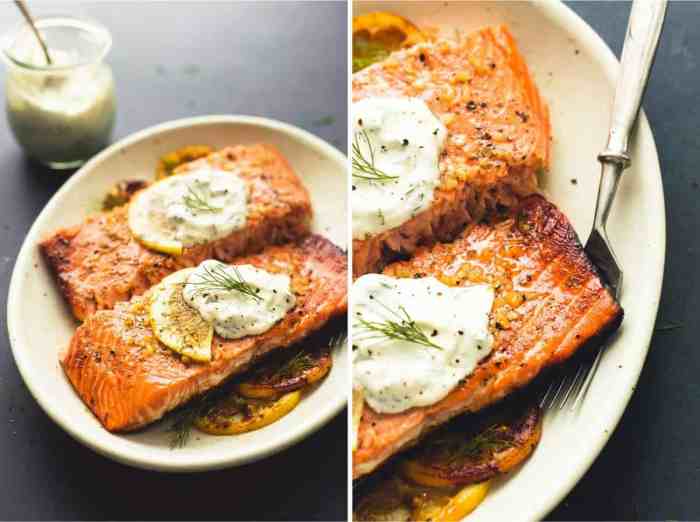 Dill sauce salmon recipe